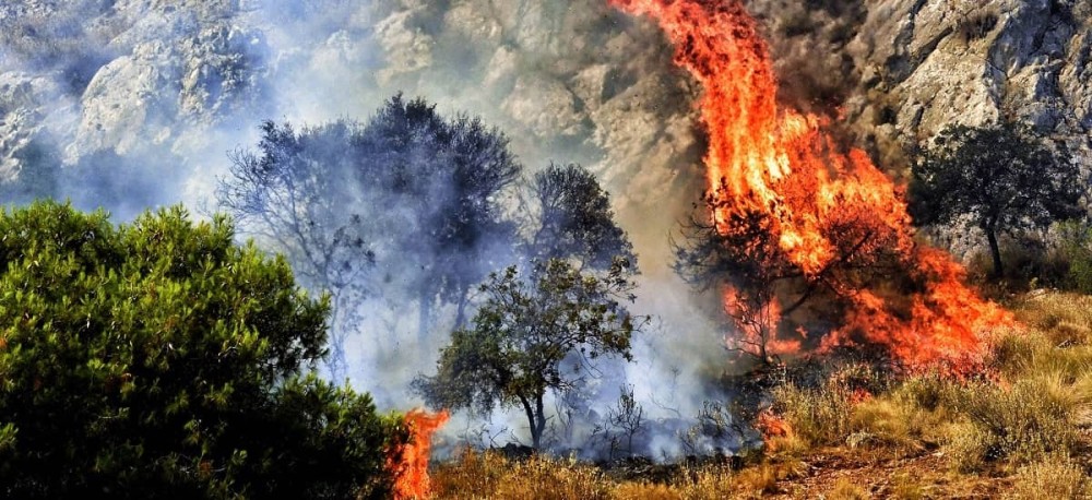Μεγάλη πυρκαγιά στην περιοχή Βολίμες Ζακύνθου