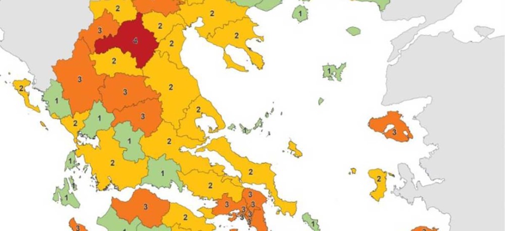 Κορωνοϊός: O νέος χάρτης με τα επιδημιολογικά φορτία στην Ελλάδα