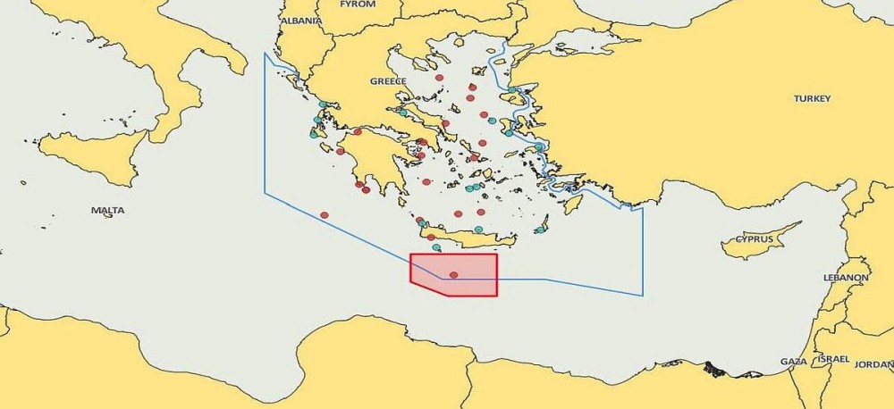 Η Ελλάδα με NAVTEX δεσμεύει περιοχή νότια της Κρήτης για έρευνες (photo)
