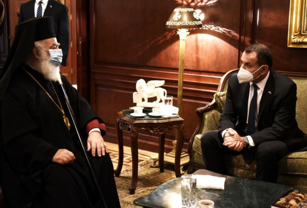 Συνάντηση Παναγιωτόπουλου με τον Πατριάρχη Αλεξανδρείας Θεόδωρο Β&#8217;