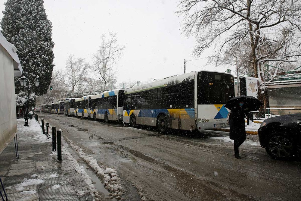 ΟΑΣΑ: Αλλαγές στις λεωφορειακές γραμμές λόγω χιονοπτώσεων
