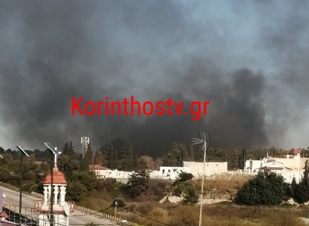 Κόρινθος: Φωτιές κι επεισόδια σε δομή μεταναστών (vid)