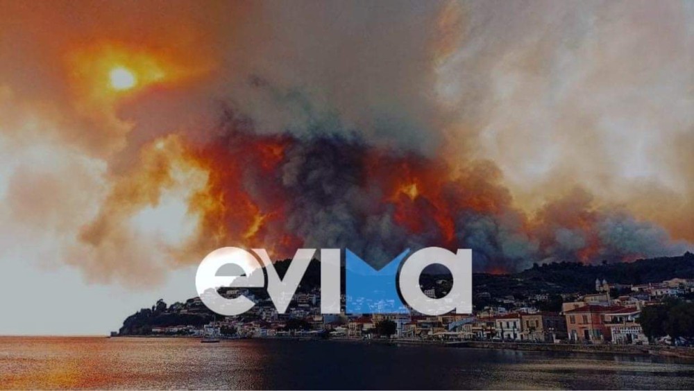 Σε κατάσταση έκτακτης ανάγκης η Λίμνη Ευβοίας &#8211; Ανεξέλεγκτη η φωτιά