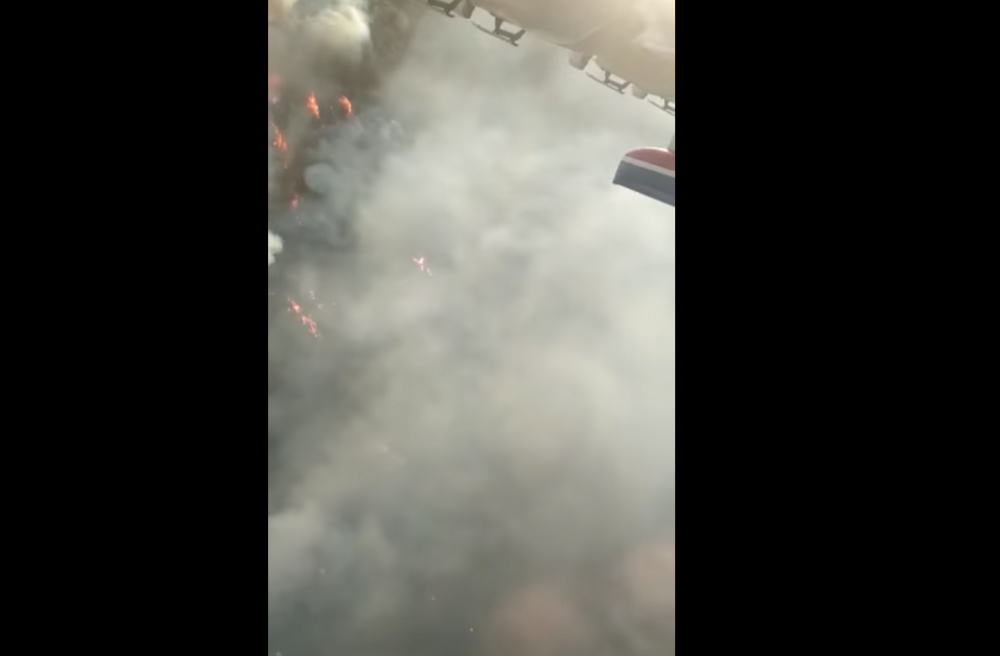 Η φωτιά στην Εύβοια μέσα από τον ρωσικό γίγαντα Beriev-200