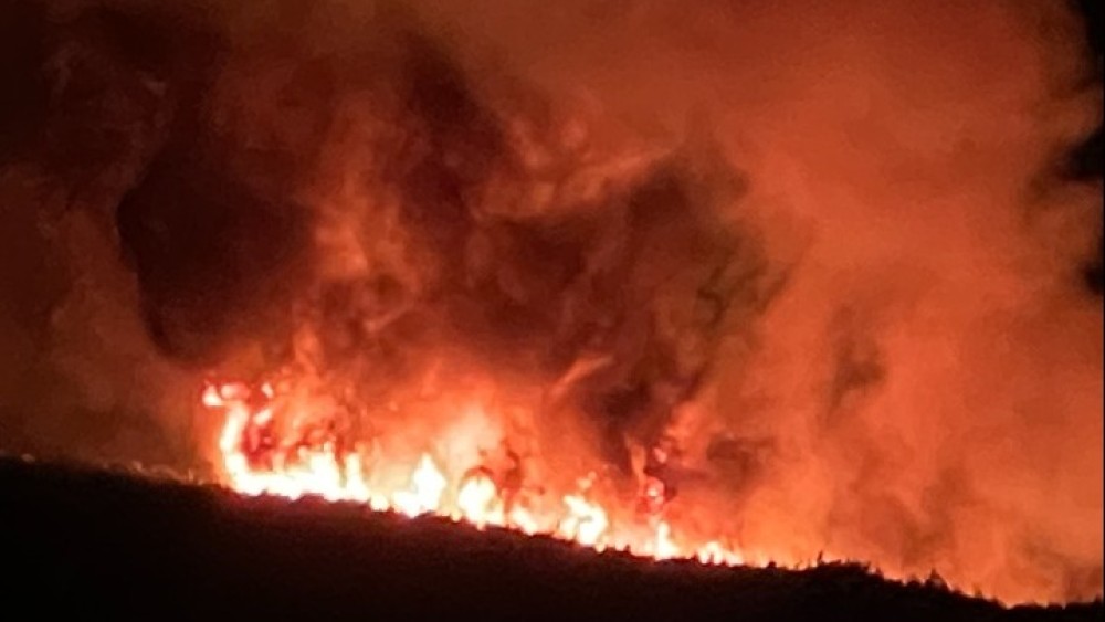 Στρόβιλος φωτιάς στα Βίλια εκτόξευσε κορμό δέντρου προς πυροσβέστες (vid)