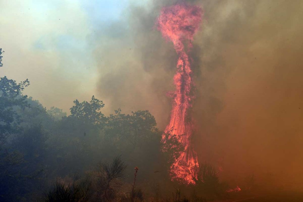 Νέα πυρκαγιά στα Βίλια-Προληπτική εκκένωση δύο οικισμών