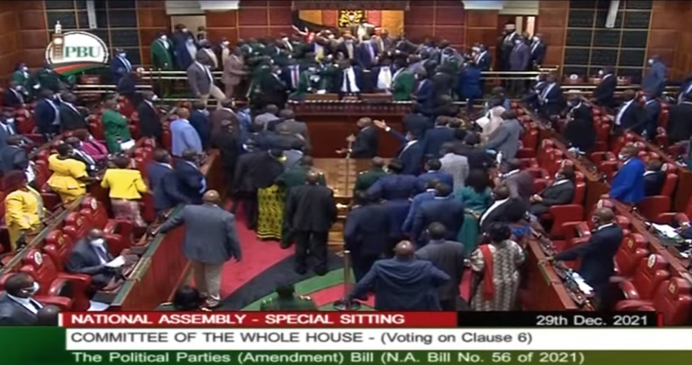 Μπουνιές μεταξύ βουλευτών μέσα στη βουλή (vid)
