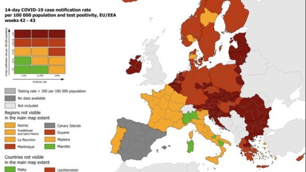 Covid-19-Πολλές χώρες στο «κόκκινο» – Μεταξύ τους και η Ελλάδα