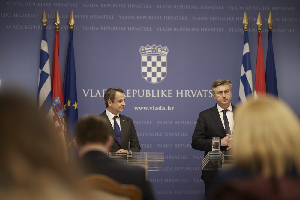 Μητσοτάκης: Κοινές οι αξίες Ελλάδας-Κροατίας για την ασφάλεια των Βαλκανίων