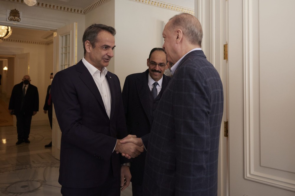 Ολοκληρώθηκε η συνάντηση του πρωθυπουργού με τον Tούρκο πρόεδρο