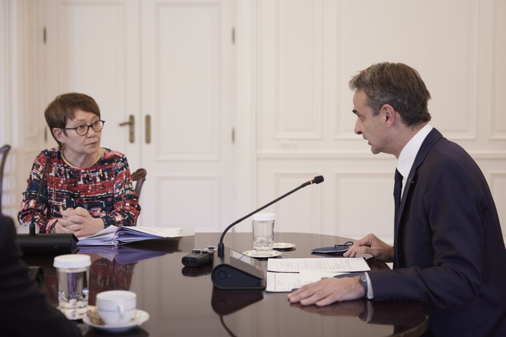 Συνάντηση Μητσοτάκη με την Πρόεδρο της Ευρωπαϊκής Τράπεζας Ανάπτυξης