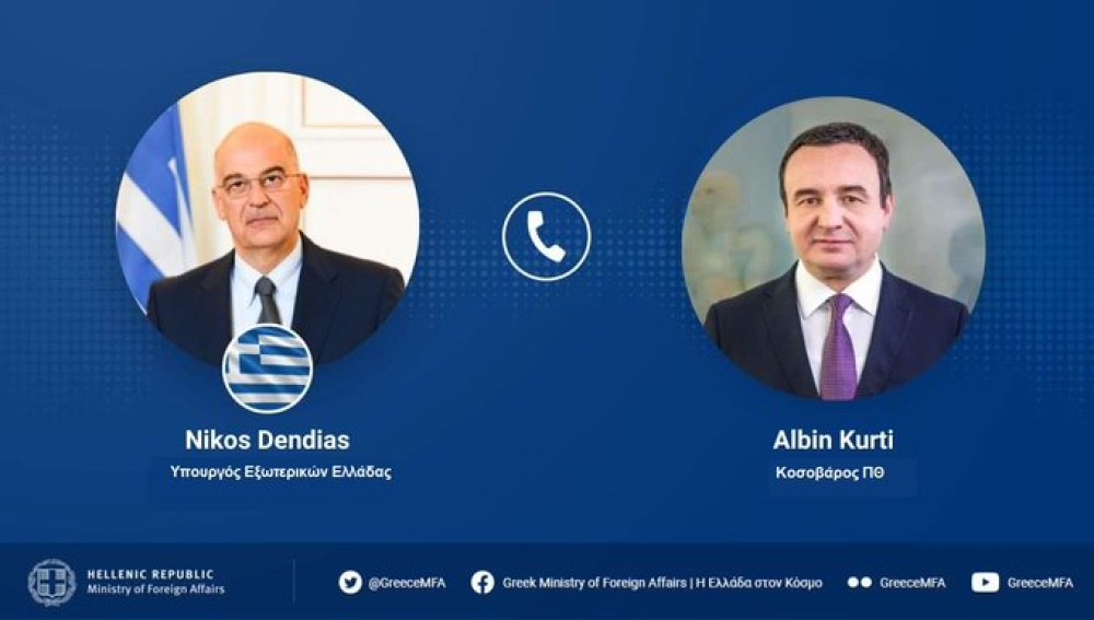 Επικοινωνία Ν. Δένδια με τον Κοσοβάρο πρωθυπουργό