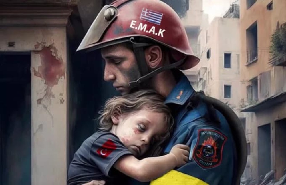 Σεισμός στην Τουρκία: «Είμαι εδώ για σένα» &#8211; Η digital εικόνα που «ραγίζει» καρδιές