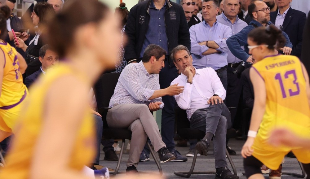 Μητσοτάκης &#8211; Αυγενάκης στο «Δύο Αοράκια», για το Πανελλήνιο Πρωτάθλημα Μπάσκετ Νεανίδων (Φωτό)