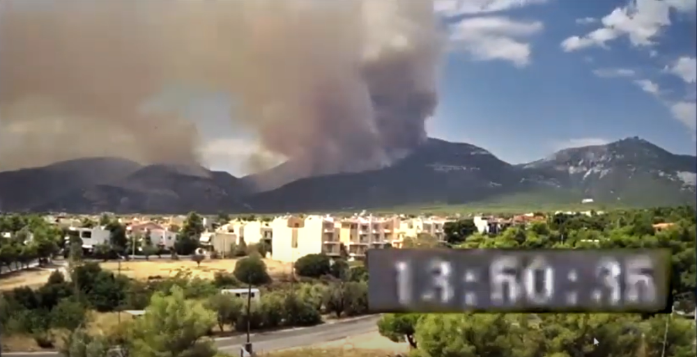 Φωτιά στην Πάρνηθα: η ραγδαία εξάπλωση του μετώπου μέσα σε 30 λεπτά (video)