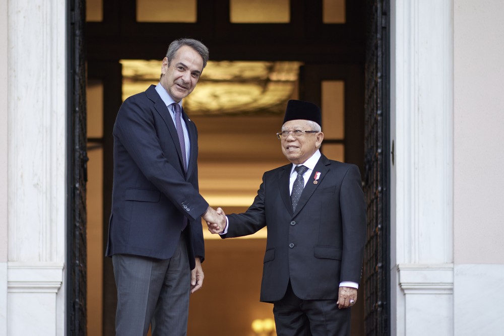 Συνάντηση Μητσοτάκη με τον αντιπρόεδρο της Ινδονησίας: ενίσχυση σχέσεων σε οικονομία, τουρισμό