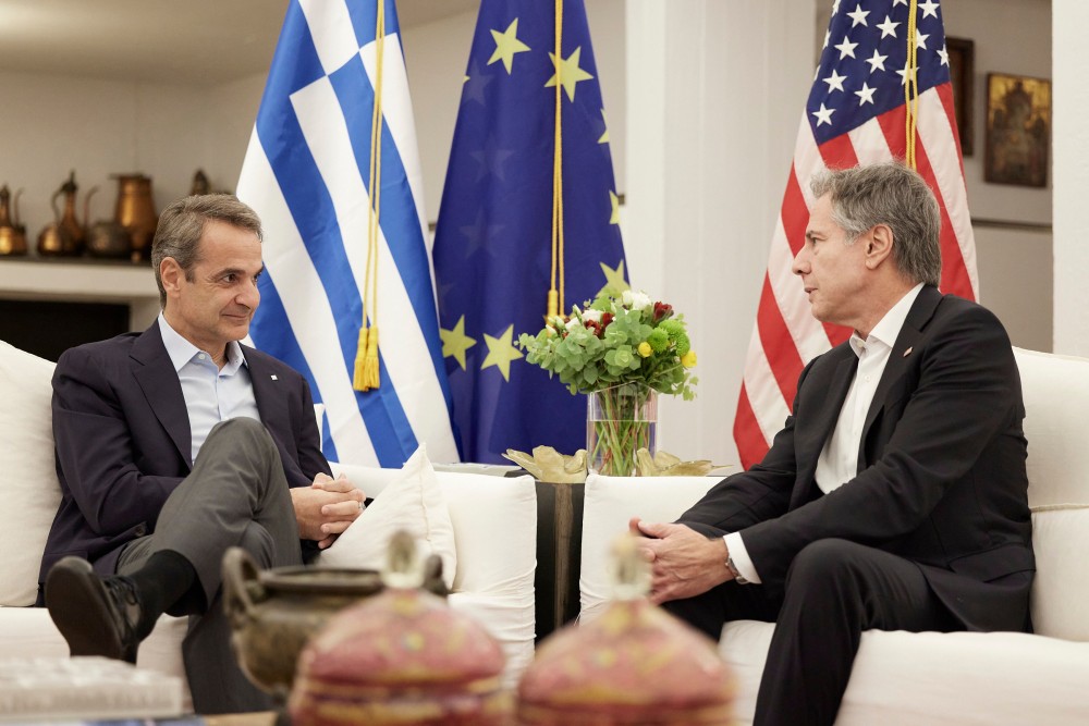 Μπλίνκεν σε Μητσοτάκη: «Δεν θυμάμαι άλλη εποχή που η φιλία και οι σχέσεις Ελλάδας-ΗΠΑ ήταν πιο ισχυρές»