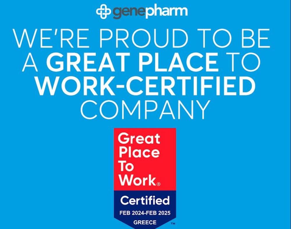 Η GENEPHARM πιστοποιήθηκε επίσημα ως Great Place to Work&#33;