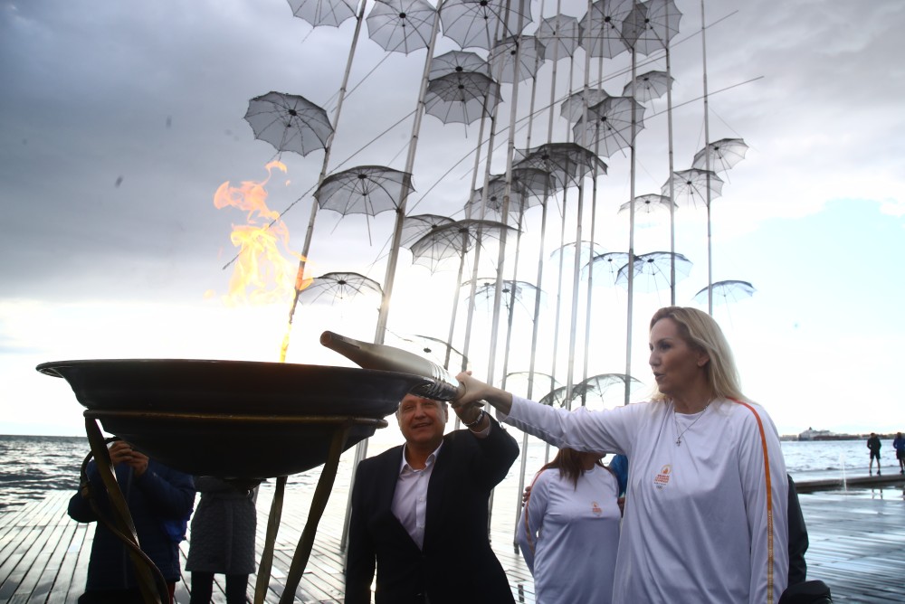 Στη Θεσσαλονίκη η Ολυμπιακή Φλόγα των 33ων Ολυμπιακών Αγώνων