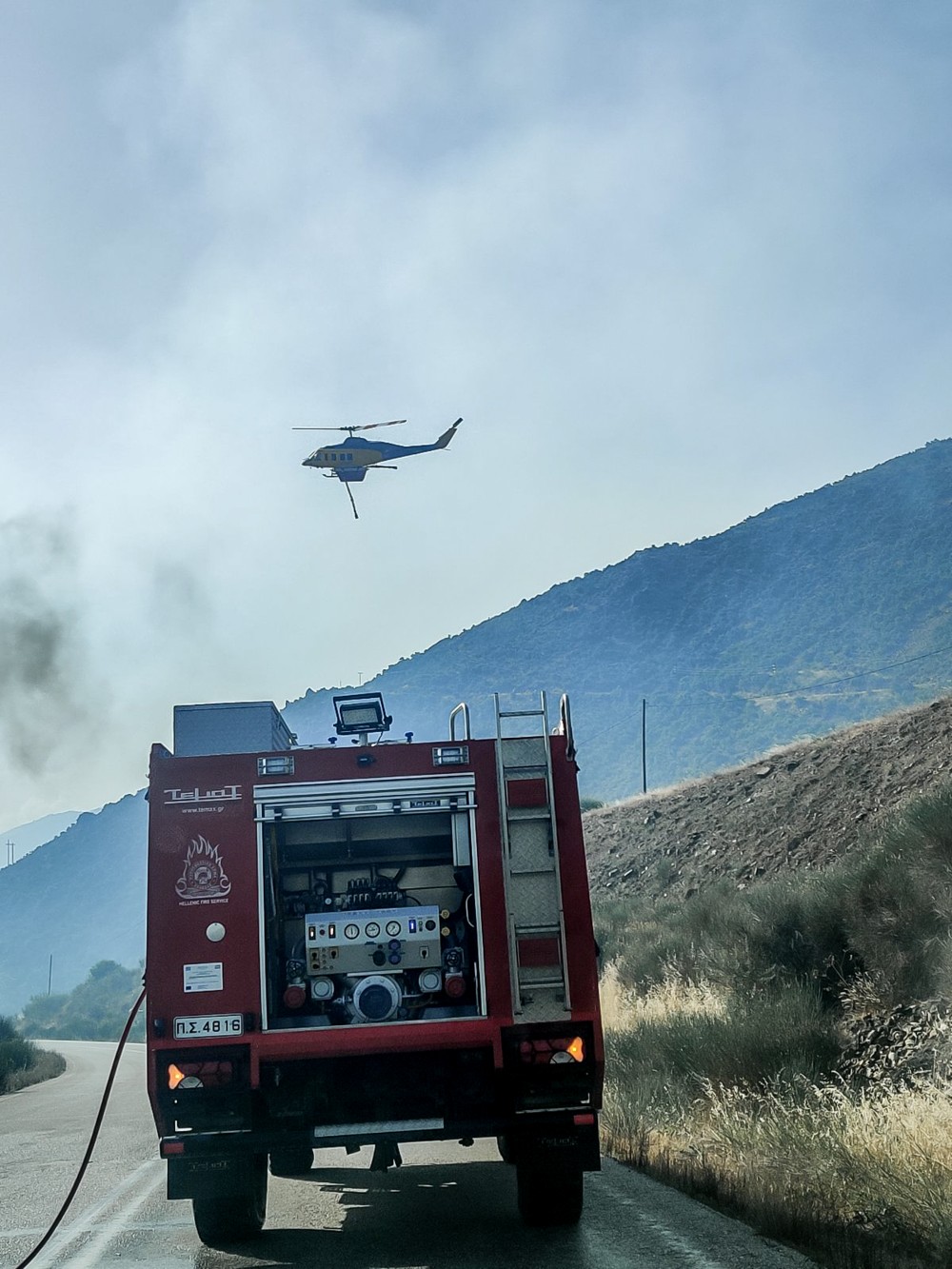 Φωτιά σε δασική έκταση στη Χίο - Μήνυμα του 112 στους κατοίκους της περιοχής Μετόχι