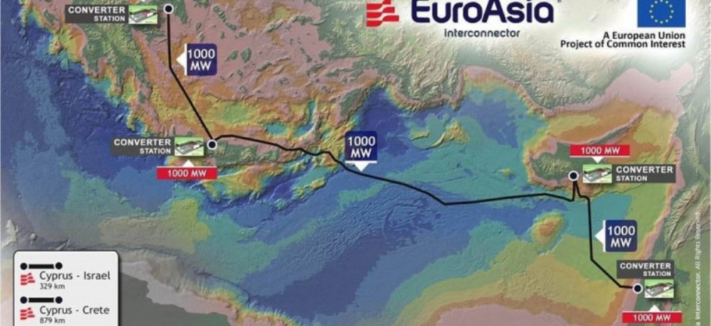 Πράσινο φως για τον κομβικό σταθμό μετατροπής υψηλής τάσης EuroAsia Interconnector που θα συνδέει ενεργειακά την Κύπρο και το Ισραήλ με την Ελλάδα